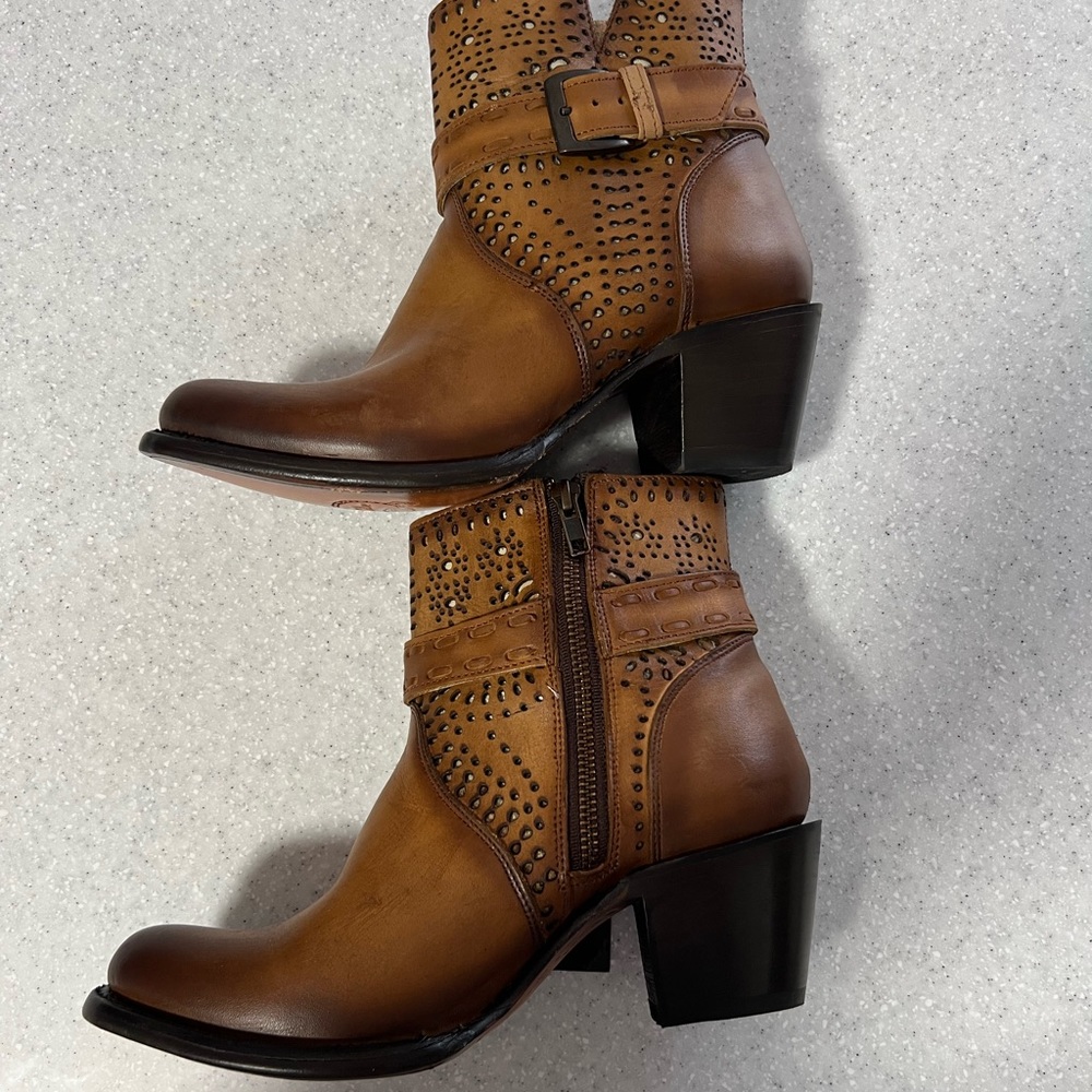 Leather boots